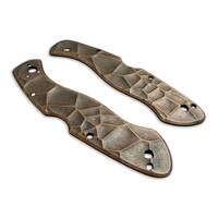 Spyderco Civilian maple handle scales - Crack V2 (3169) / hand-painted
