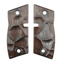 KelTec P15 Metal walnut grips - Crack V2 Dark / hand-painted