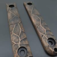 Ka-Bar Model 4 EK44/EK45 maple handle scales - Crack V2 (3169) / hand-painted