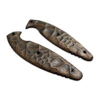 Ka-Bar TDI Law Enforcement Large maple handle scales - Crack V2 (3169) / hand-painted
