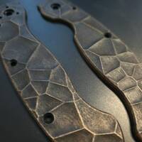Spyderco Military maple handle scales - Crack V2 (3169) / hand-painted