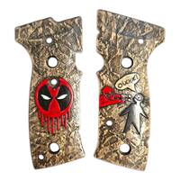 Sig Sauer P320 AXG maple grips - Deadpool / hand-painted