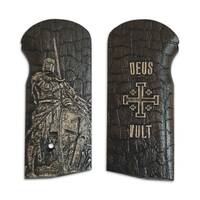Stechkin APS maple grips - Charcoal Deus Vult / hand-painted