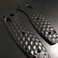 Dragon Scales Black - Benchmade Mini Barrage 585 Knife Scales by Svechnikov Knives