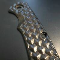 Hinderer Project X maple handle scales - Dragon Scales Black / hand-painted