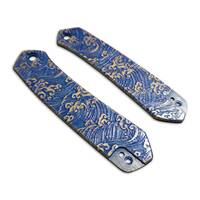 CIVIVI Vision FG maple handle scales - Japan Wave / hand-painted