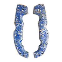 Cold Steel Voyager Extra Large maple handle scales - Japan Wave / hand-painted