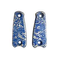 ESEE Izula short maple handle scales - Japan Wave / hand-painted