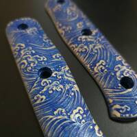 Japan Wave - Fällkniven S1X, S1XB Knife Scales by Svechnikov Knives