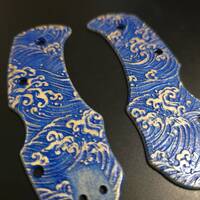 Japan Wave - Spyderco Karahawk Knife Scales by Svechnikov Knives