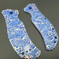 Zero Tolerance ZT 0350 maple handle scales - Japan Wave / hand-painted