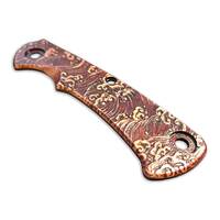 Hinderer Project X maple handle scales - Japan Wave Baroque / hand-painted