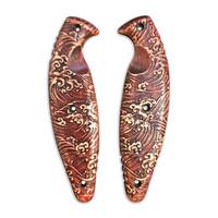 Ka-Bar TDI Law Enforcement Large maple handle scales - Japan Wave Baroque / hand-painted