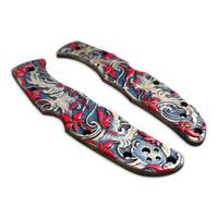 Spyderco Endura 4/Matriarch 2 maple handle scales - Japanese Maple / hand-painted