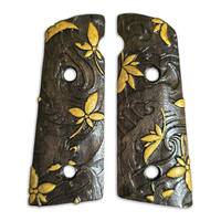 Daniel H9 maple grips - Japanese Maple Black Gold / hand-painted