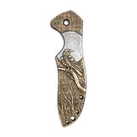 Kershaw Emerson CQC 6K/7K maple handle scales - Moon Raven / hand-painted