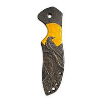 Kershaw Emerson CQC 6K/7K maple handle scales - Orange Raven Black / hand-painted