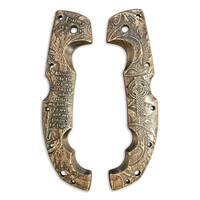 Cold Steel Voyager Extra Large maple handle scales - Psalms 144:1 / hand-painted