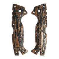 Cold Steel AD-10 maple handle scales - Roughness Bronze / hand-painted