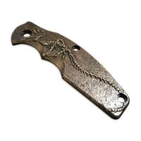 Hinderer Jurassic maple handle scales - Stone Dino / hand-painted