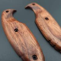 Ka-Bar TDI Law Enforcement Compact walnut handle scales - Traditional / hand-painted
