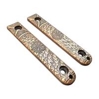 Ka-Bar Model 4 EK44/EK45 maple handle scales - Vegvisir / hand-painted