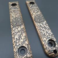 Ka-Bar Model 4 EK44/EK45 maple handle scales - Vegvisir / hand-painted