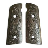 Daniel H9 maple grips - Wolves Black / hand-painted