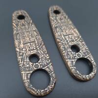 ESEE Izula 2 maple handle scales - Aztec / hand-painted