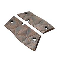 KelTec P15 Metal Walnut Grips - Crack V2 Dark / Hand-painted
