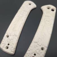 CIVIVI Conspirator maple handle scales - Grim Reaper White / hand-painted