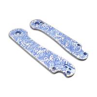 CIVIVI Elementum Button Lock 2 maple handle scales - Japan Wave / hand-painted