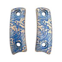 ESEE Candiru short maple handle scales - Japan Wave / hand-painted