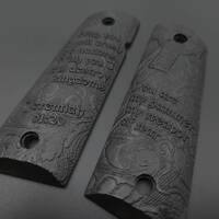 1911 Full-Size Maple Grips - Jeremiah 51:20 Black / Hand-painted