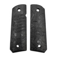 1911 full-size maple grips - Jeremiah 51:20 Black / hand-painted