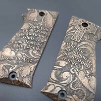 SAR K2 45/45 C maple grips - Jeremiah 51:20 / hand-painted