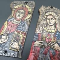 MAC Mle 1950 Maple Grips - Jesus X Immaculate Heart / Hand-painted