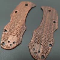Spyderco Karahawk walnut handle scales - Classic V2 / hand-painted