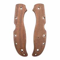 Spyderco Stretch 2 XL Cru-Wear walnut handle scales - Classic V2 / hand-painted