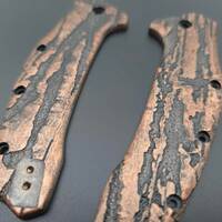 Kershaw Link maple handle scales - Roughness Bronze / hand-painted