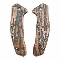 Kershaw Link maple handle scales - Roughness Bronze / hand-painted