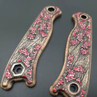 Ka-Bar Becker Short maple handle scales - Sakura / hand-painted