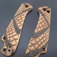 CIVIVI Elementum Button Lock 2 maple handle scales - Snake Skin Rattlesnake (3166) / hand-painted