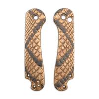 CIVIVI Elementum Button Lock 2 maple handle scales - Snake Skin Rattlesnake (3166) / hand-painted