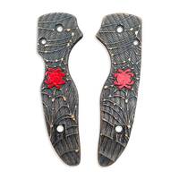 Spyderco X Spider Web Dark Blue - Spyderco Lil' Native Compression Extended Knife Scales by Svechnikov Knives