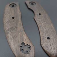 Katz NJ-35/PH-35 Extended walnut handle scales - Traditional Dark / hand-painted