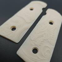 Daniel H9 Micarta Ivory Grips - Yin Yang Dragon / Hand-painted