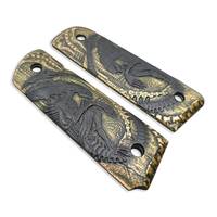 1911 Full-Size Maple Grips - Alien Green Black / Hand-painted
