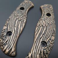 Spyderco Mule Team/2 maple handle scales - Angel Wings / hand-painted