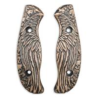 Spyderco Mule Team/2 maple handle scales - Angel Wings / hand-painted